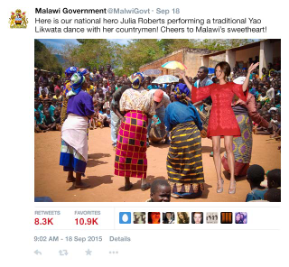 Illustration for article titled Bold Move: Malawi Just Called Julia Roberts Their National Treasure